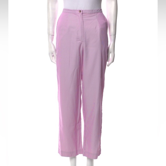 Pink Relaxed Fit Trousers with Lightweight Fabric